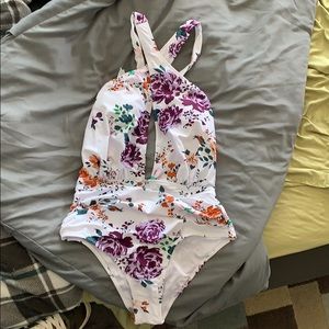 Cupshe criscross wrap one piece